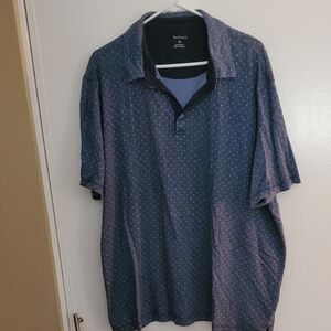 Van Heusen Men's Blue Patterned Polo Shirt